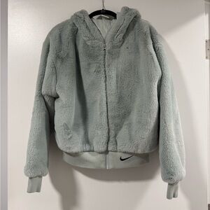 Nike Women's Mint Faux Fur Jacket